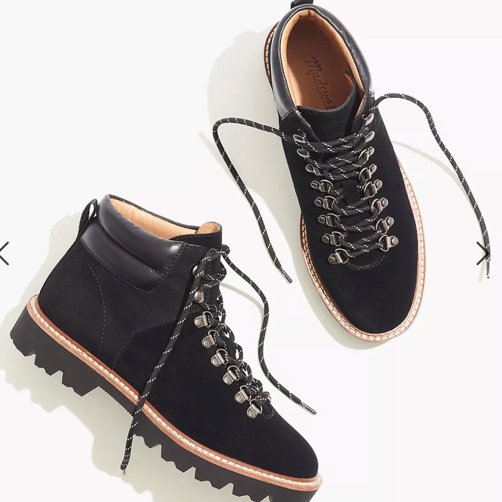 Madewell The Citywalk Lugsole Hiker Boot in Leather